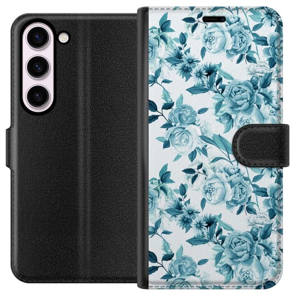 Kompatibelt Plånboksfodral till Samsung Galaxy S23 Blommor