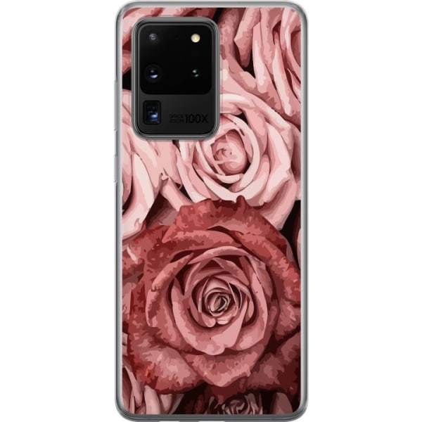 Samsung Galaxy S20 Ultra Läpinäkyvä kuori Ruusut