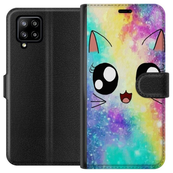 Samsung Galaxy A42 5G Plånboksfodral Cute Cat Galaxy