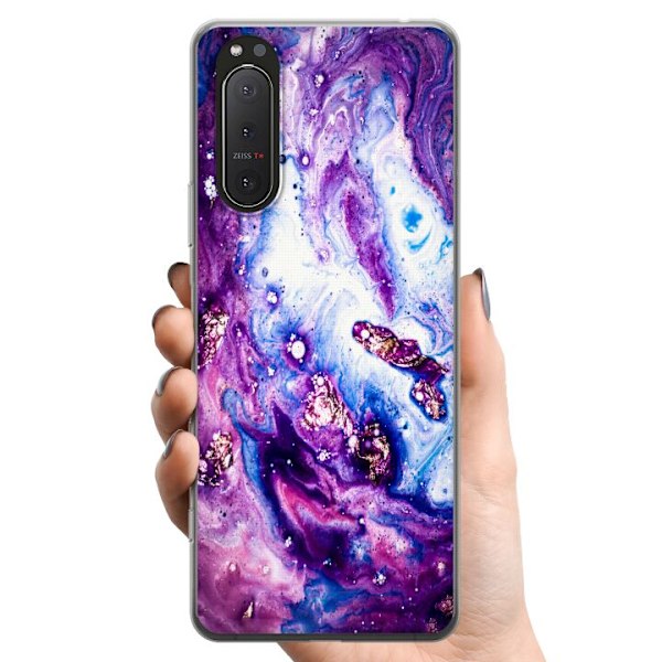 Sony Xperia 5 II TPU Matkapuhelimen kuori Galaksin marmori