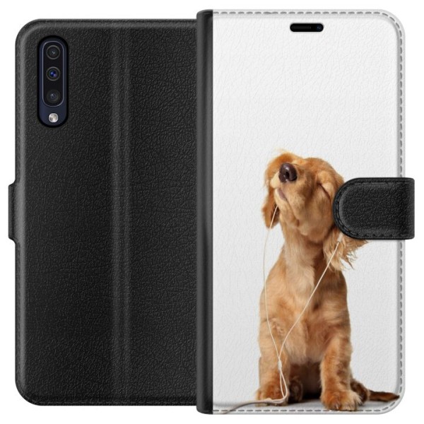Samsung Galaxy A50 Tegnebogsetui Hund