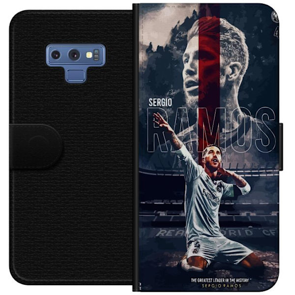 Samsung Galaxy Note9 Tegnebogsetui Ramos Fodboldlegende Motiv Spiller Real Madrid Spanien Tilbage Ikonisk Navn Fodboldstjerne Sport