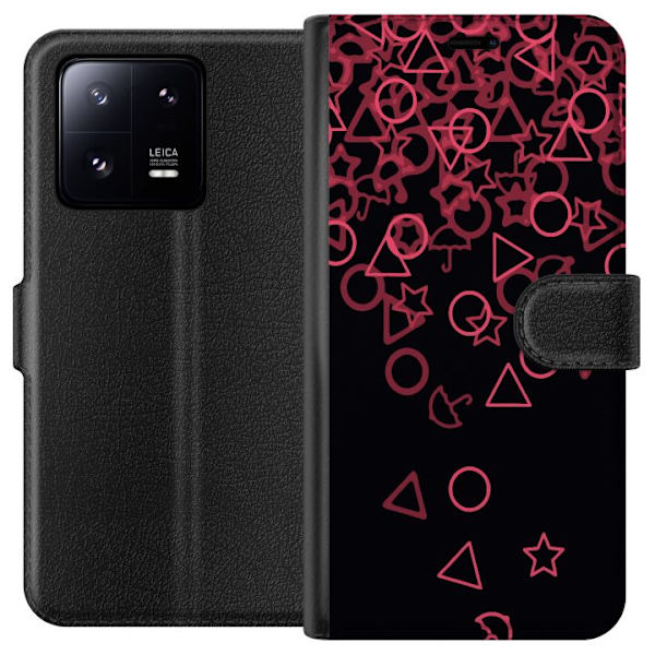 Xiaomi 13 Pro Lompakkokotelo Squid Game Ikoni Sarja Suosittu TV-peli Ikoni Graafinen Motiivi Aasialainen Trendi Draamasarja