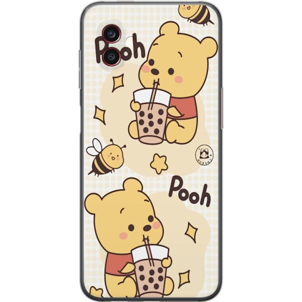Samsung Galaxy Xcover6 Pro Genomskinligt Skal Nalle Pooh Style – klassiskt björnmotiv i ny tolkning
