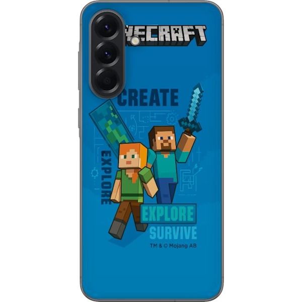 Samsung Galaxy A56 Gjennomsiktig deksel Minecraft Grotter