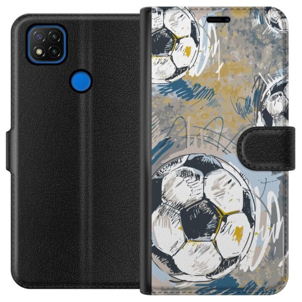 Xiaomi Redmi 9C Lommeboketui Fotball