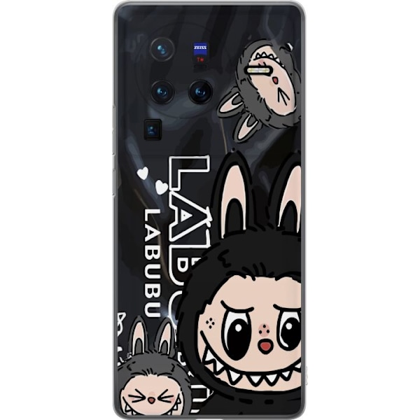 vivo X80 Pro Genomskinligt Skal Labubu Black Energy – Svart
