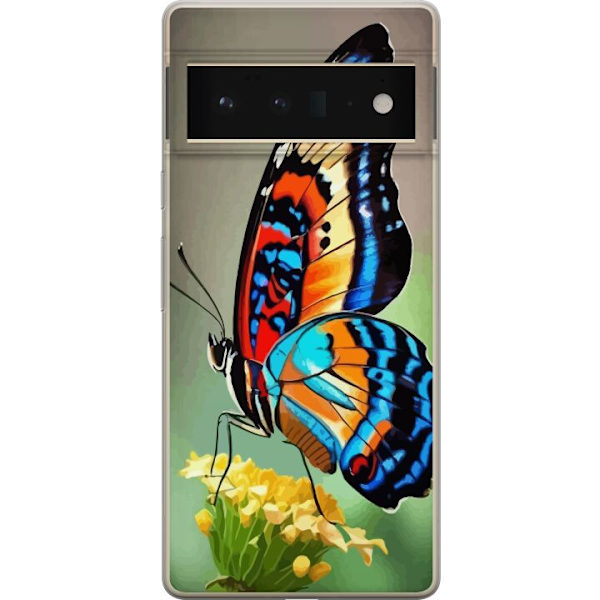 Google Pixel 6 Pro Gennemsigtig cover Sommerfugl Natur Sommer Motiv Vinger Farverig Design Populær Dekoration Grafisk Eksotisk Tema