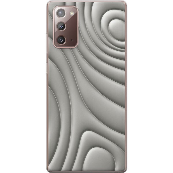 Samsung Galaxy Note20 Läpinäkyvä kuori Hopea-aallot