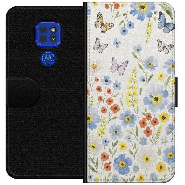 Motorola Moto G9 Play Lommeboketui Sommerblomster