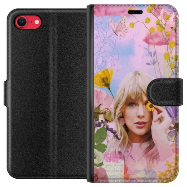Kompatibelt Plånboksfodral till Apple iPhone 8 Taylor Swift - Blomma
