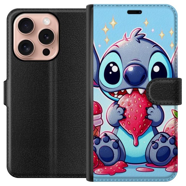 Apple iPhone 16 Pro Lompakkokotelo Strawberry Stitch