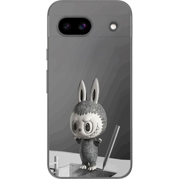 Google Pixel 8a Läpinäkyvä kuori Pop Mart MEGA LABUBU LABUBU Sketch 1000%