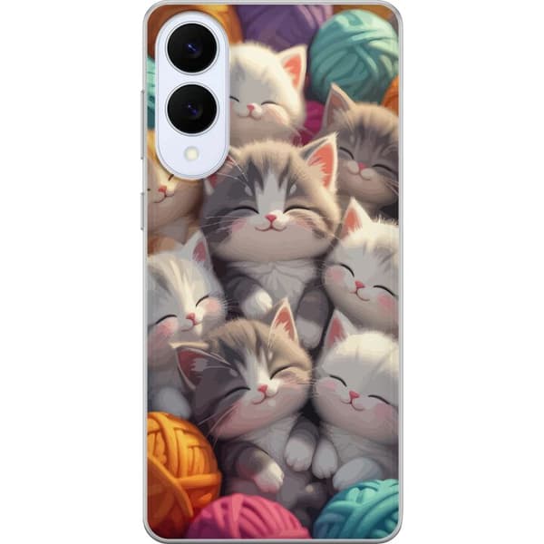 Kompatibelt Mobildeksel til Samsung Galaxy S25 Edge Sovande kattungar beige
