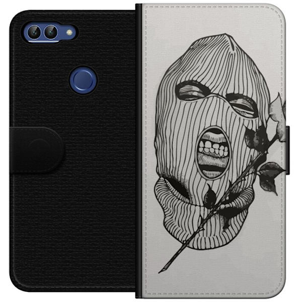 Huawei P smart Plånboksfodral Ski Mask Ros Streetwear Design Grafiskt Motiv Spänning Urban Stil Street Art Maskerad Symbol