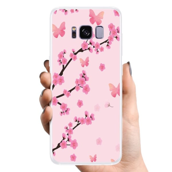 Samsung Galaxy S8 TPU Mobilcover Blomster