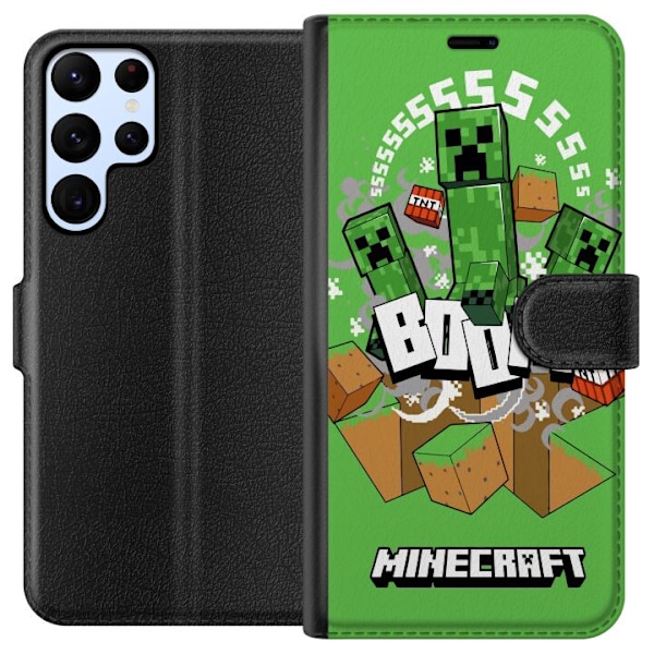 Samsung Galaxy S24 Ultra Tegnebogsetui Minecraft Boom