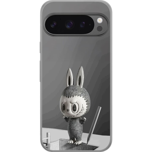 Google Pixel 9 Pro XL Gjennomsiktig deksel Pop Mart MEGA LABUBU LABUBU Sketch 1000%