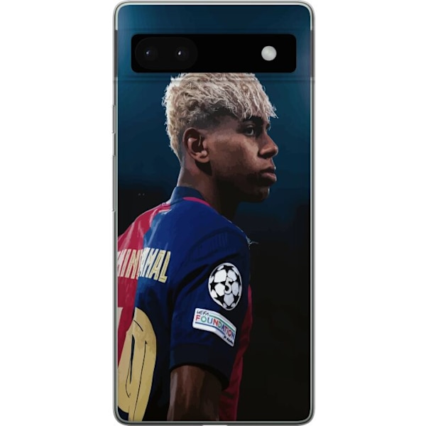 Google Pixel 6a Läpinäkyvä kuori Lamine Yamal - Barcelonan ihmelapsi fokuksessa