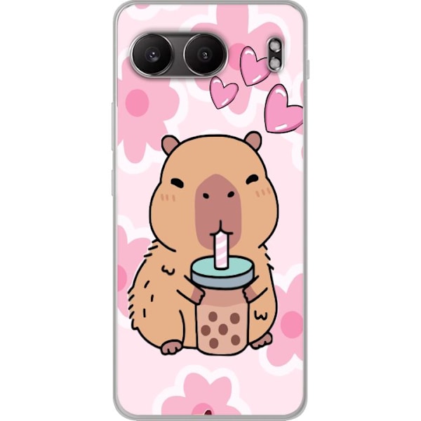 OnePlus Nord 4 Läpinäkyvä kuori Kawaii Capybara Sydän Anime-tyyli Söpö Suunnittelu Eläinaihe TikTok Suosittu Lahja Tyttö