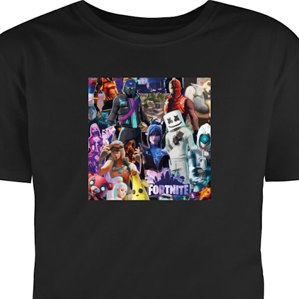 Barn-T-shirt | Bekväm T-shirt för Barn Fortnite svart 1-2 År