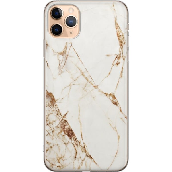 Apple iPhone 11 Pro Max Läpinäkyvä kuori Valkoinen marmori