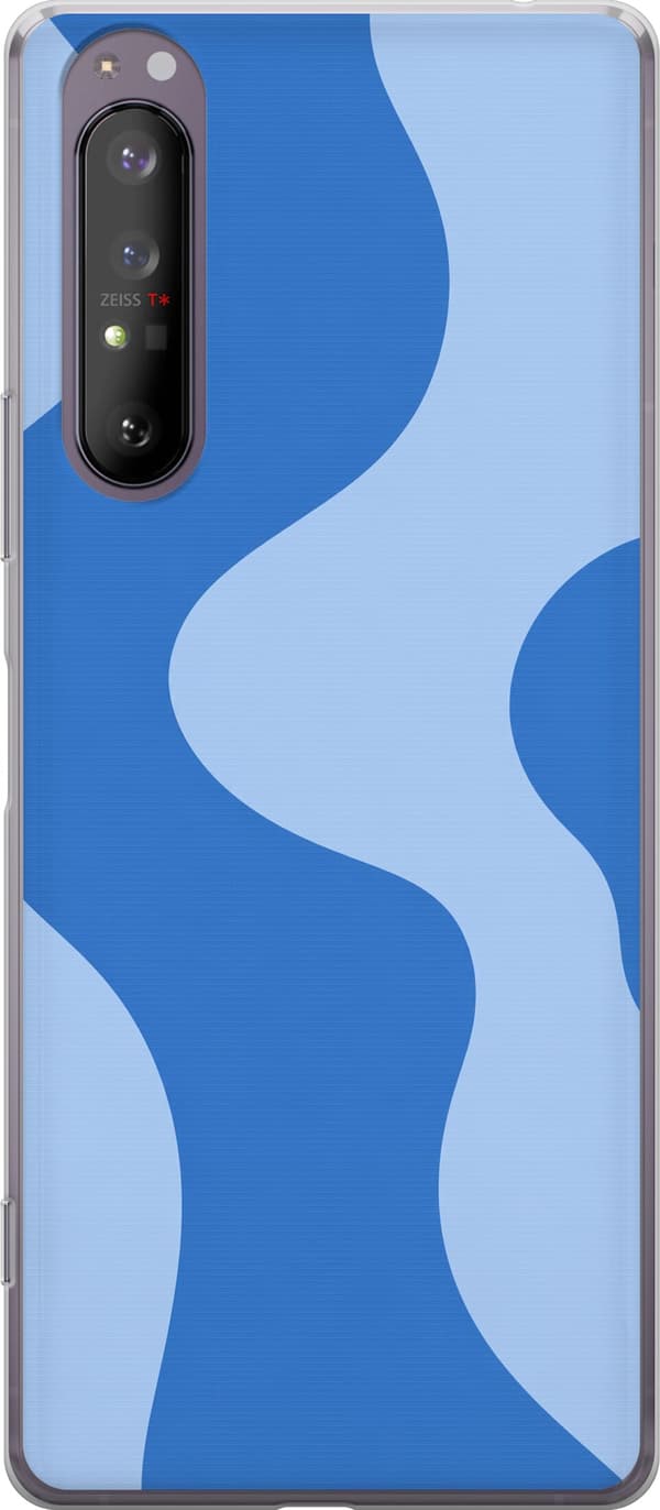 Kompatibelt Mobildeksel til Sony Xperia 1 II Blå bølger blå