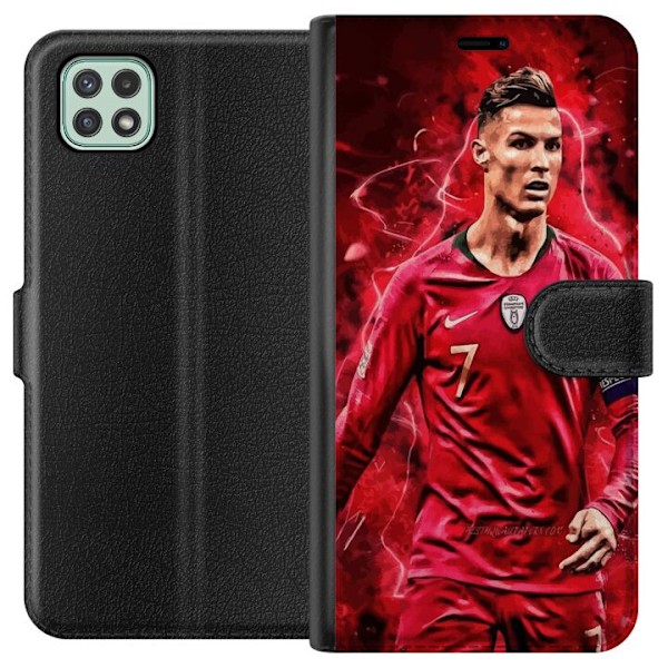 Samsung Galaxy A22 5G Lommeboketui Ronaldo Ferdigheter - CR7 Design for Ekte Supportere