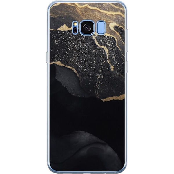 Samsung Galaxy S8+ Genomskinligt Skal Svart guld abstrakt