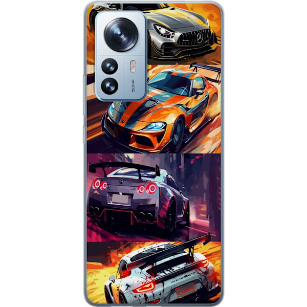 Xiaomi 12 Pro Läpinäkyvä kuori Ralli kuume - vauhdikas teema ralliautoilla