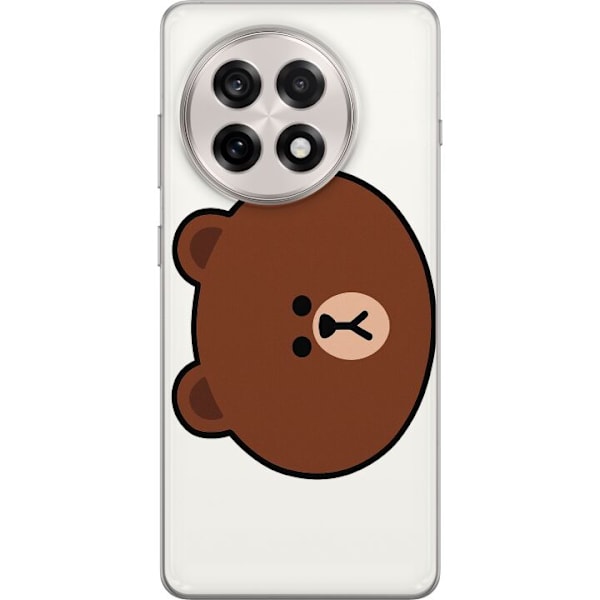 OnePlus 13R Läpinäkyvä kuori line friends brown