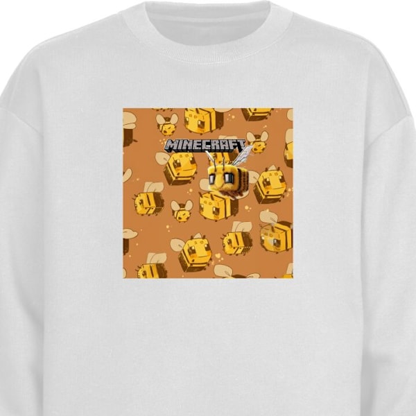 Sweatshirt för Barn | Mjuk & Klassisk Sweatshirt Minecraft Bi vit one size