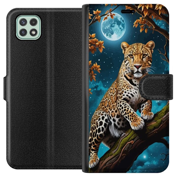 Samsung Galaxy A22 5G Tegnebogsetui Leopard