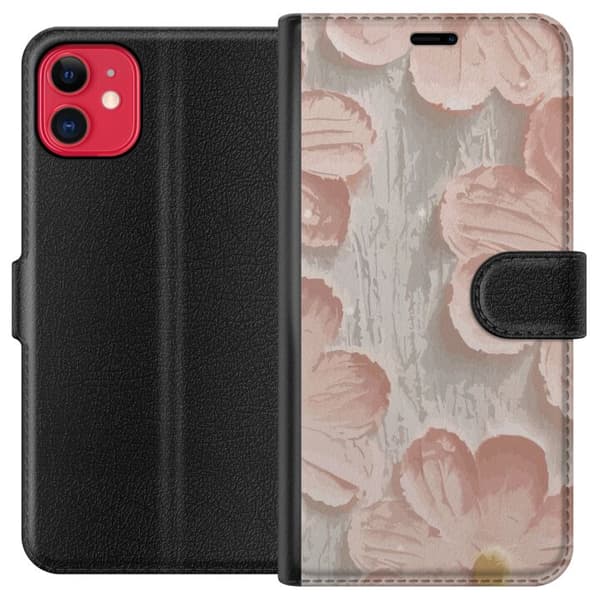 Kompatibel Tegnebogsetui til Apple iPhone 11 Rosa Blomster