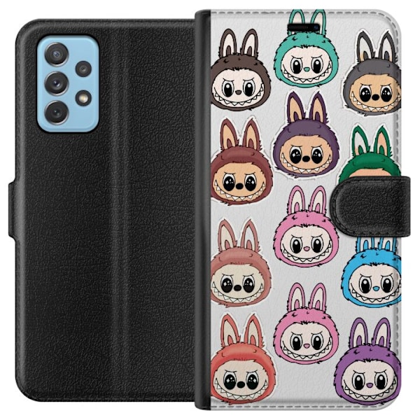 Samsung Galaxy A72 5G Tegnebogsetui Labubu Macaron Monster - N