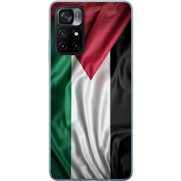 Xiaomi Poco M4 Pro 5G Gennemsigtig cover Palestinaflaget – i