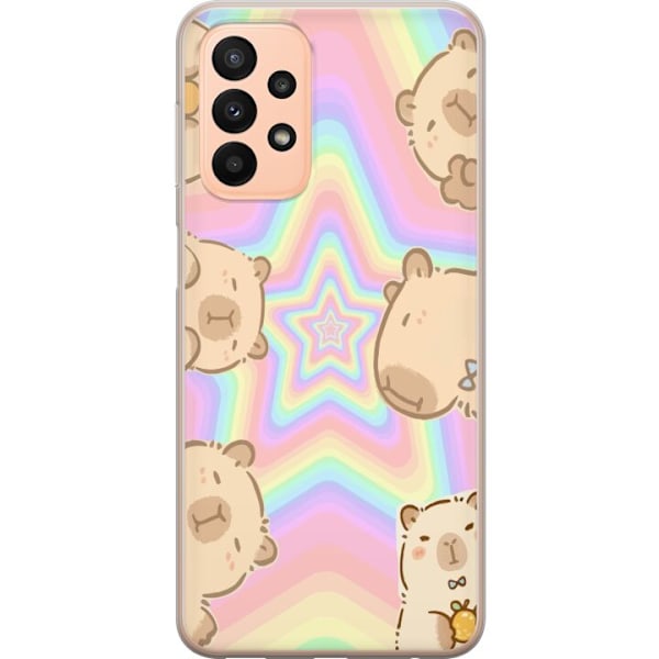 Samsung Galaxy A23 Läpinäkyvä kuori Kawaii Capybara Galaxy
