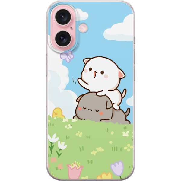 Apple iPhone 16 Genomskinligt Skal Kawaii Fjärill