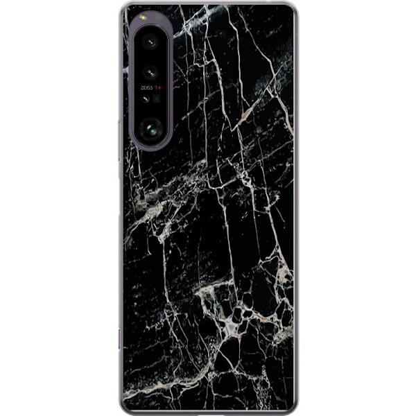 Sony Xperia 1 IV Läpinäkyvä kuori Musta Marmori