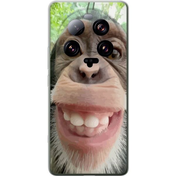 Xiaomi 13 Ultra Läpinäkyvä kuori Simpanssi Selfie Rauhallinen Graafinen Suunnittelu Apinan Aihe Suosittu Urban Art Tyyli
