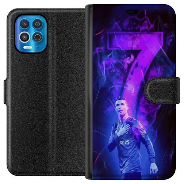 Motorola Edge S Plånboksfodral Ronaldo 7 – Fotbollslegend i Action för Fans