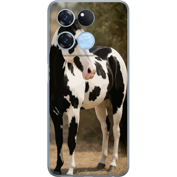 OnePlus Ace Racing Genomskinligt Skal Vacker Häst – elegant illustration av hästmotiv