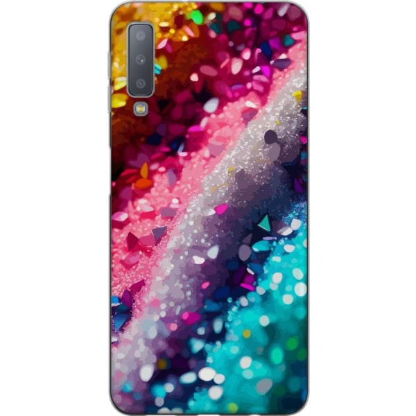 Samsung Galaxy A7 (2018) Gennemsigtig cover Glitter