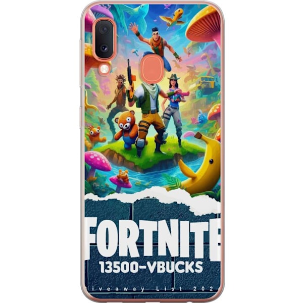 Samsung Galaxy A20e Gennemsigtig cover Fortnite