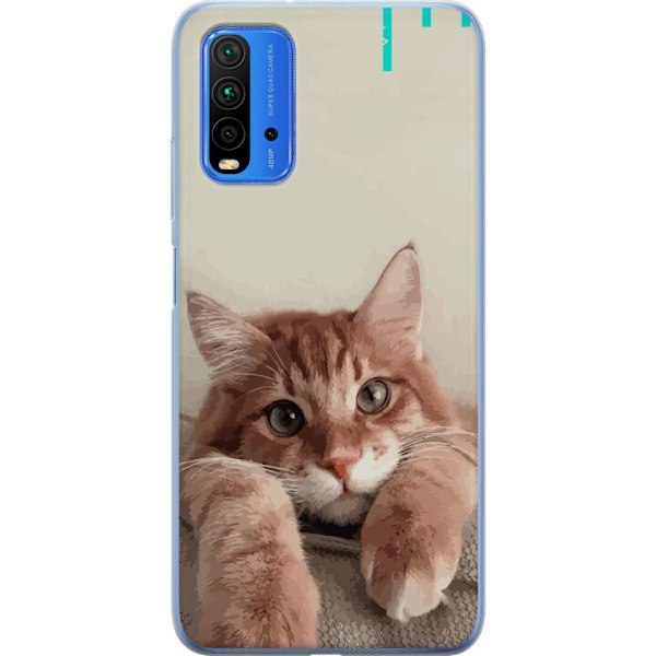 Xiaomi Redmi Note 9 4G Genomskinligt Skal Katt