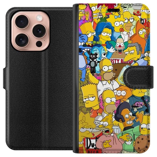 Kompatibelt Lommeboketui til Apple iPhone 16 Pro Simpsons