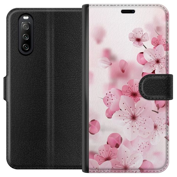 Sony Xperia 10 III Tegnebogsetui Kirsebærblomst