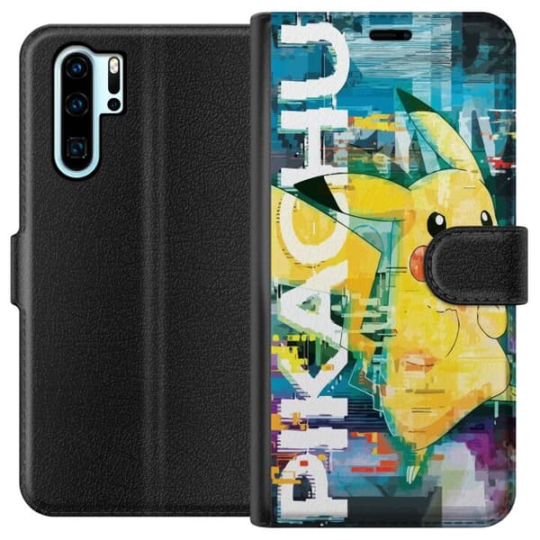 Kompatibelt Lommeboketui til Huawei P30 Pro Pikachu