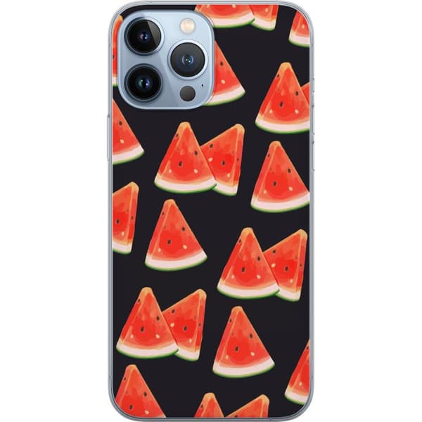 Kompatibelt Mobildeksel til Apple iPhone 13 Pro Max Vannmelonmønster, sommerfruktskiver, vannmelon, sommer, mønster, mørk bakgrunn