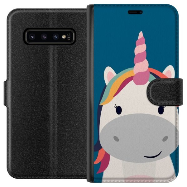 Samsung Galaxy S10 Plånboksfodral Enhörning / Unicorn